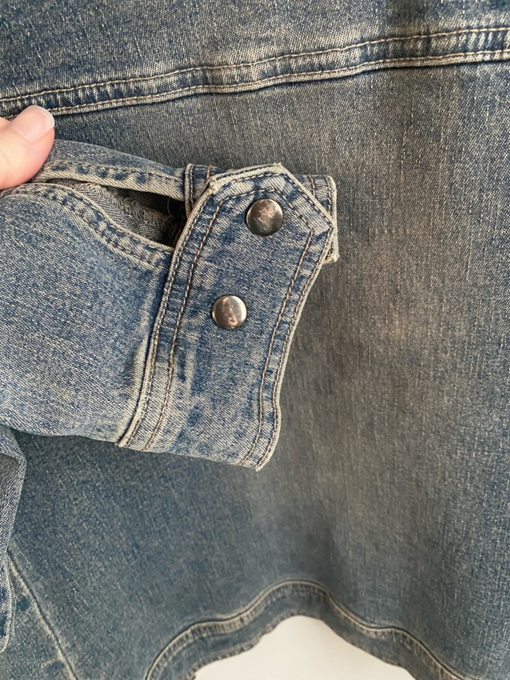 Rubbish Light Wash Denim Jacket with Snap Collar - Picture 4 of 4
